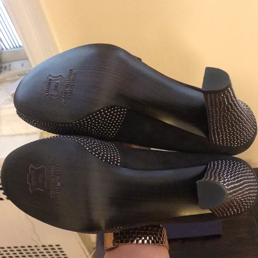 STUART WEITZMAN TEARDROPS ANTHRACITE SUEDE - Picture 2 of 4